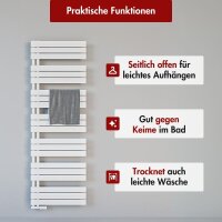 Handtuchheizkörper ALRONA Weiß Seitlich offen rechts oder links