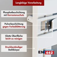 Handtuchheizkörper ALRONA Weiß Seitlich offen rechts oder links