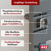 Handtuchheizkörper elektrisch ALRONA Seitlich offen Anthrazit inkl. Heizstab