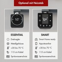 Handtuchheizkörper elektrisch PANDEMA Anthrazit inkl. Heizstab