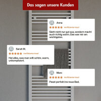 Handtuchheizkörper Badheizkörper ALPIYA Weiß Mittelanschluss