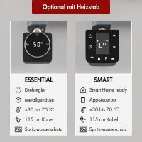 Handtuchheizkörper elektrisch Badheizkörper ALPIYA Anthrazit inkl. Heizstab