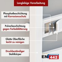 Badheizkörper Mittelanschluss ZEBRA Weiß