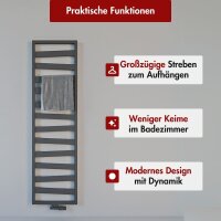 Badheizkörper Mittelanschluss ZEBRA Anthrazit