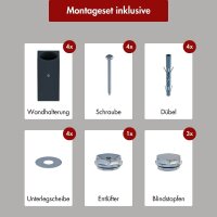 Badheizkörper elektrisch Mittelanschluss ZEBRA Anthrazit inkl. Heizstab