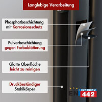 Design Flachheizkörper Paneelheizkörper TAYLOR Horizontal Schwarz
