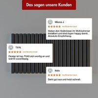 Design Flachheizkörper Paneelheizkörper TAYLOR Horizontal Schwarz