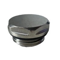 Blindstopfen 1/2 Zoll - Messing Vernickelt mit...