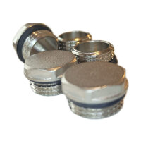 5x Blindstopfen 1/2 Zoll - Messing Vernickelt mit...