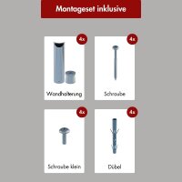 Handtuchwärmer elektrisch PLUG-AND-HEAT mit runden Rohren Chrom