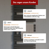 SALE Handtuchheizkörper ALRONA Anthrazit Seitlich offen rechts oder links 60 cm 140 cm