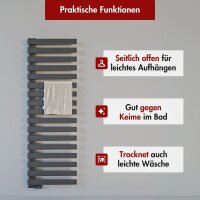 SALE Handtuchheizkörper Premium ALRONA Seitlich offen Anthrazit 50 cm 140 cm
