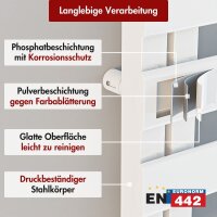 Handtuchheizkörper elektrisch PREMIUM ALRONA Weiß Seitlich offen inkl. Heizstab