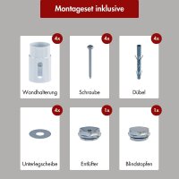 Handtuchheizkörper elektrisch PREMIUM ALRONA Weiß Seitlich offen inkl. Heizstab