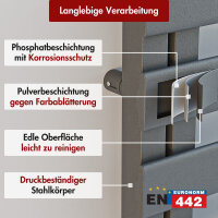 Handtuchheizkörper elektrisch PREMIUM ALRONA Anthrazit Seitlich offen inkl. Heizstab